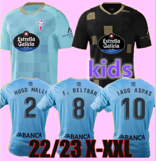 

22 23 Celta de Vigo soccer jerseys IAGO ASPAS F.BELTRAN home NOLITO away 22 23 camiseta de futbol MALLO SOLARI S. MINA Brais Mendez football shirts