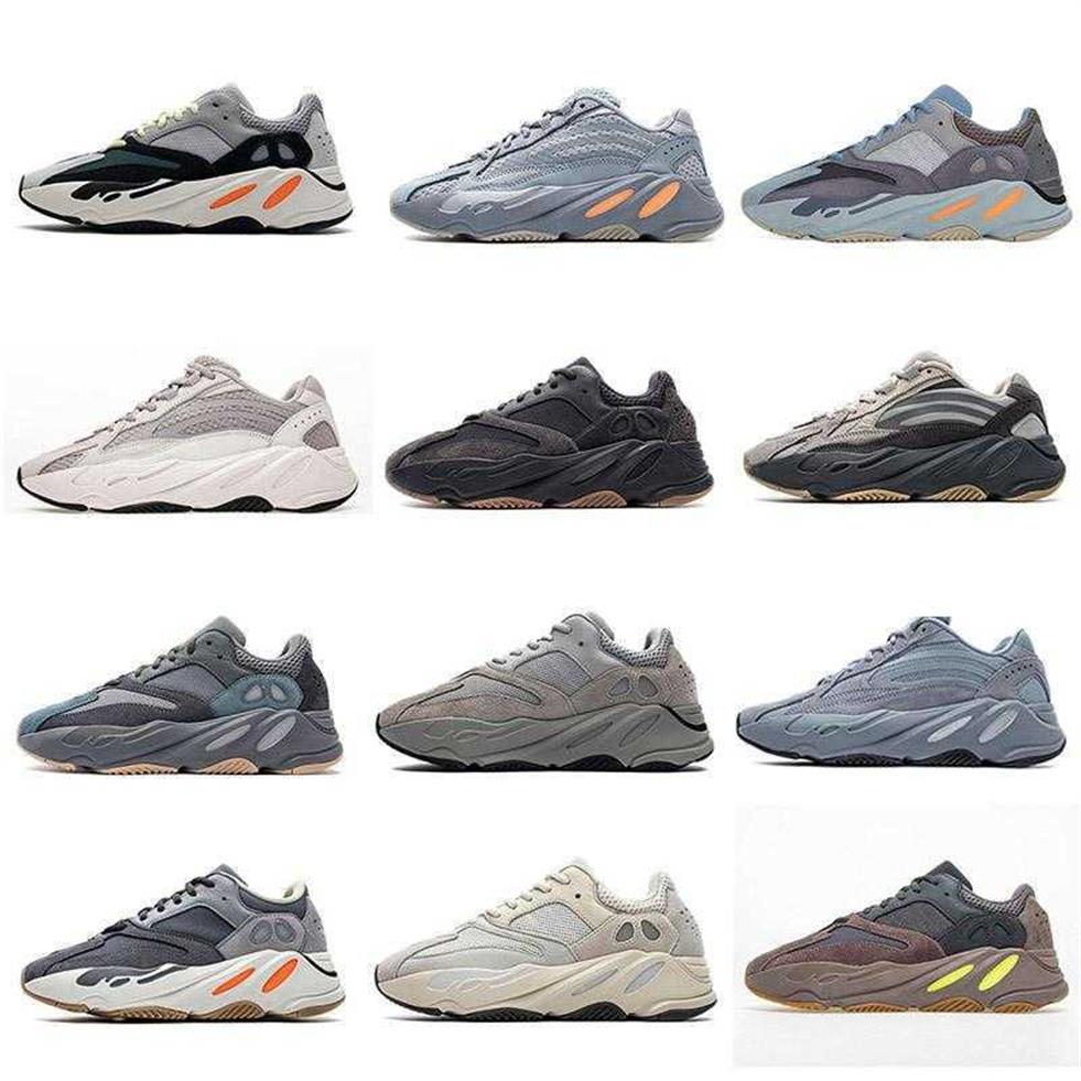2021 Top Quality Static Reflective 700 V2 Chaussures de course pour hommes Inertia Tephra Solid Grey Utility Black Mens Women Sport Trainer E270D
