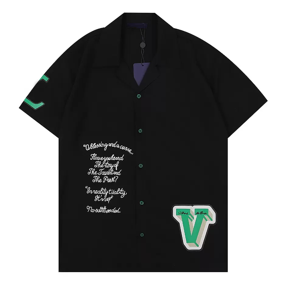 

2023ss Luxury Designer men's shirt fashion trend men's short sleeve business leisure brand spring slimming suit, 10