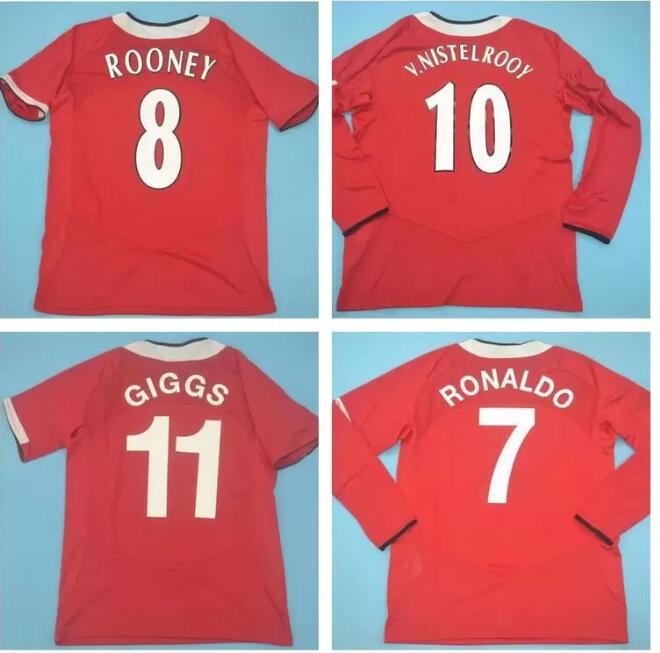 

Manchester 04 05 06 RETRO 2004 2005 2006 RONALDO v. Nistelrooy ROONEY SOLSKJAER FOOTBALL SHIRTS MAN Vintage soccer jerseys UTD, 2004 2006 long sleeve