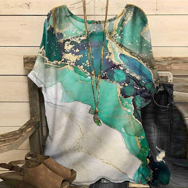 

Women' Blouses & Shirts Vintage Loose Blouse Woman Casual O Neck Short Sleeve Tee Shirt Floral Print Top Elegant Streetwear Ropa Mujer Vere, Blue