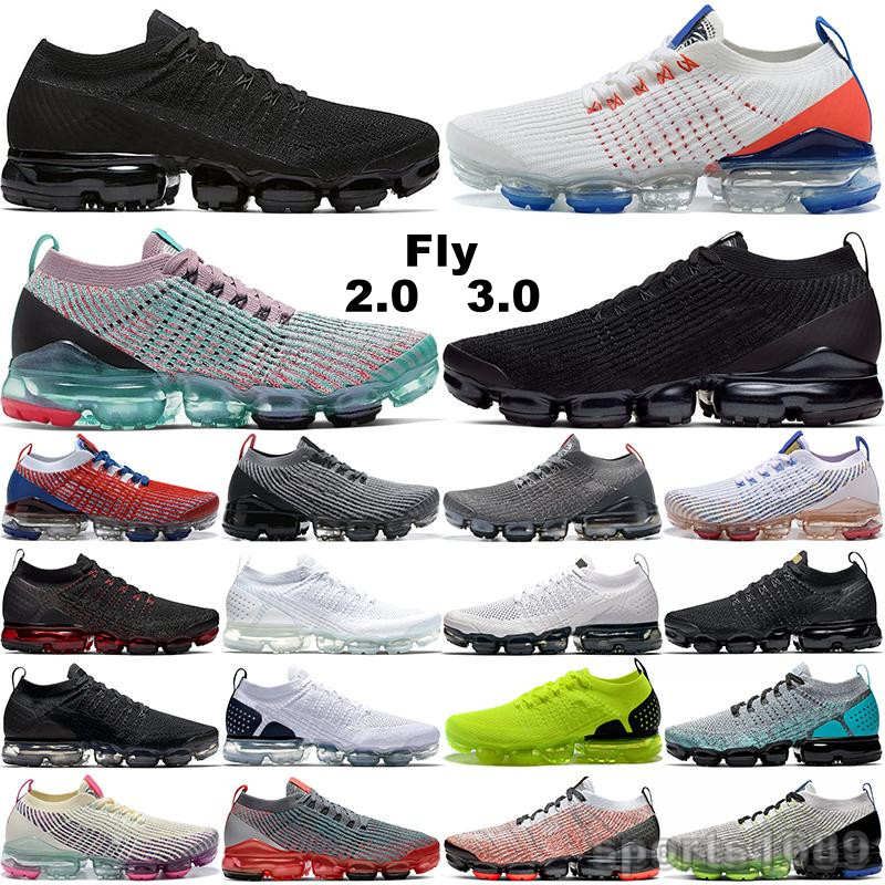 

NEW Vapores FK 3.0 plus running shoes fly knit men women 2.0 triple black usa pure platinum noble red south beach laser gold walking jogging mens outdoor Trainers Sneake, Bubble bag