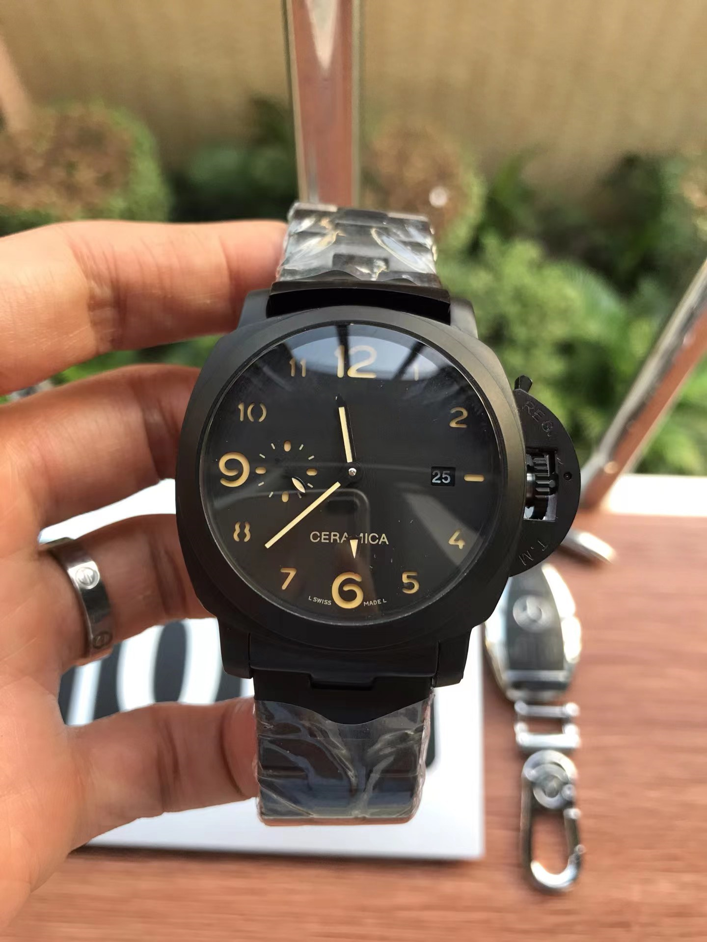 

Luxury watch PAM automatic mechanism movement super luminous function mens watches 44mm top quality mineral reinforced glass leather s, Tool