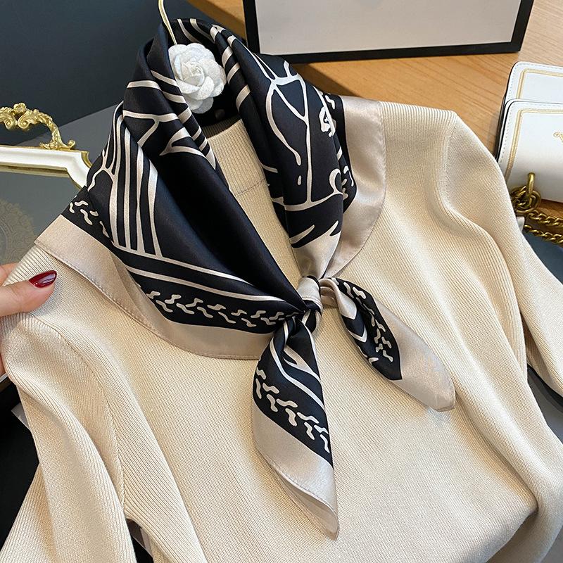 

Scarves Luxury 100 % Natural Silk Mulberry Scarf Women 2022Scarfs Foulard Kerchief Bandana Shawl Square Wrap Headband HijabScarves