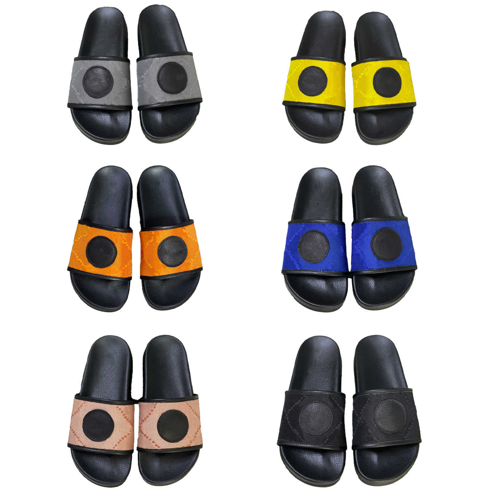 

Men' Off The Grid slides Women Designer Slippers Flat Sandals Flip Flops With Nylon Fabric Rubber Sole Striped Sandals Summer Beach shoes, Color 6