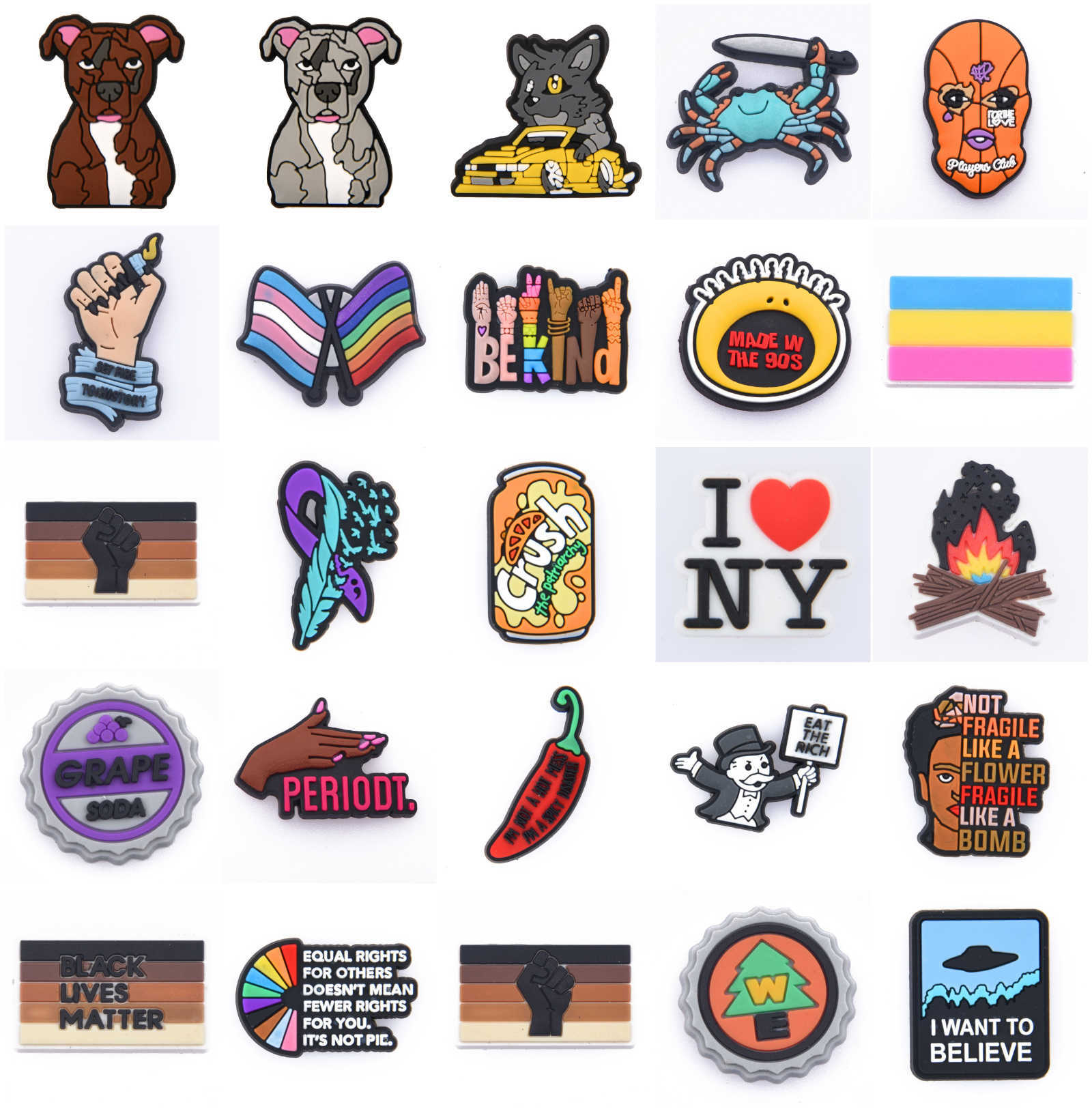 

New Custom Good Quality 1 pcs PVC Croc Accessories Garden Shoe Decorations Fit For Croc Shoes Charms Birthday Present