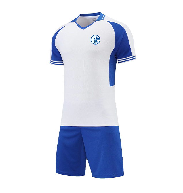 

22-23 FC Schalke 04 Men's Tracksuits Children and adults Football Fans Short Sleeve Training Clothing Outdoor leisure Sports shirt, No 2
