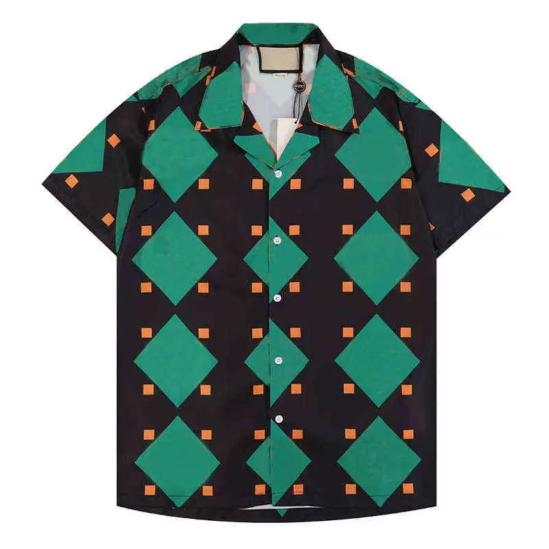 

Designer Shirt splash ink print bowling shirt Hawaii Floral Casual Shirts Men Slim Fit Short Sleeve Dress Hawaiian t-shirt Size -3XL, Customize