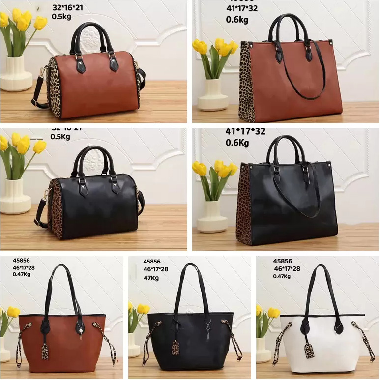 

brand Designers Women Leopard handbags High capacity bags large shoulder bags brand Fashion Hobo Casual Tote purse shopping Beach crossbody Bags, As picture