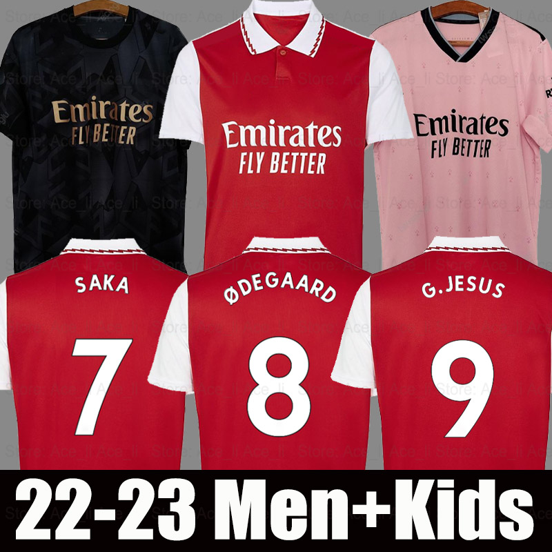 

22 23 SAKA GABRIEL JESUS soccer jerseys Fans Player Gunners FABIO PEPE VIEIRA MARTINELLI ODEGAARD SMITH ROWE ARSen 2022 2023 football shirt Men Kids kit set, 21-22 kids third