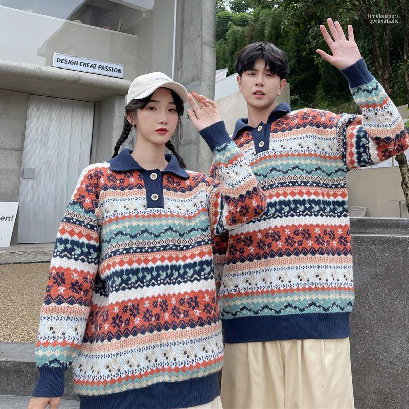 

Men's Sweaters 2022 Autumn Winter Couple Pullover Sweater And Women's Fashion Christmas Loose Sen Department Student Trend Time22, Ivory