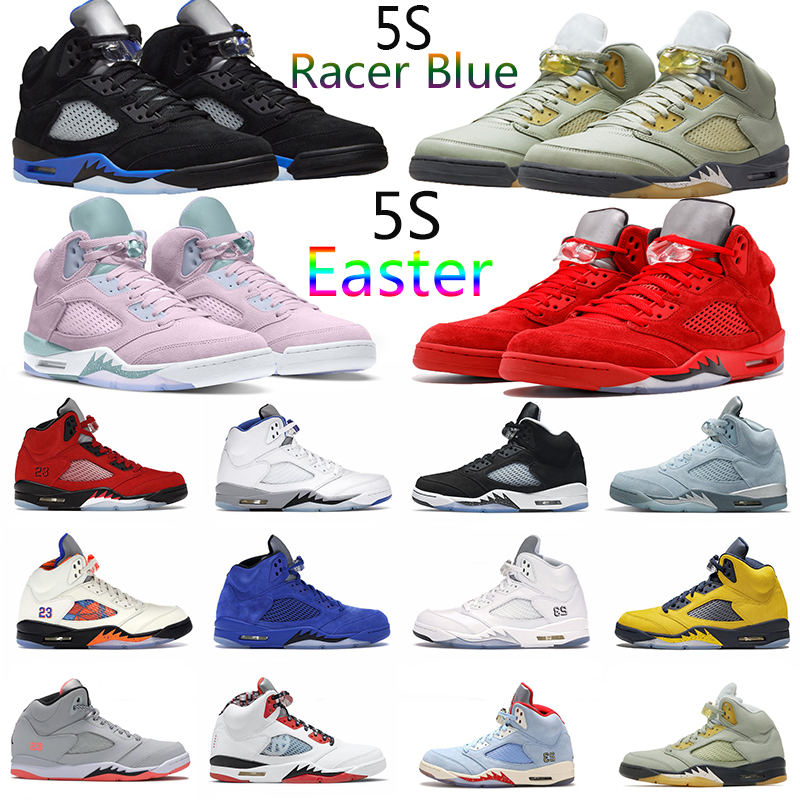 

Jumpman 5 5s mens basketball shoes Racer Blue Easter Concord Oreo Red Suede Sail Wolf Gray Fire Red Moonlight White Coment men trainer sports sneakers