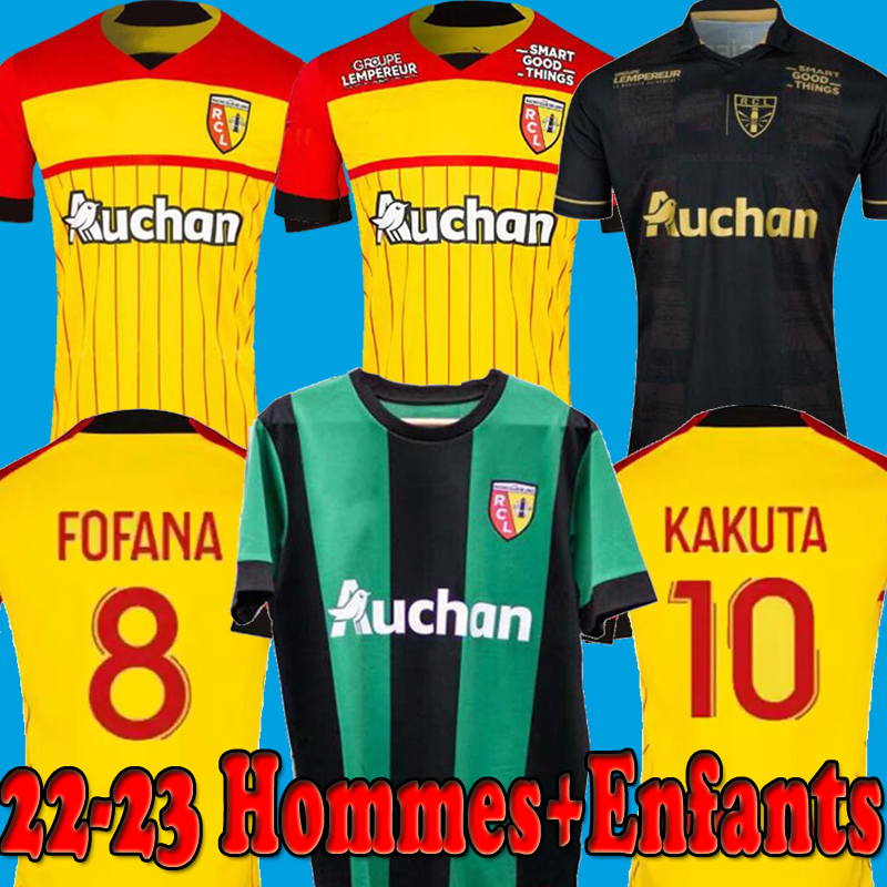 

2023 RC Lens Maillot de Foot Soccer Jersey Saint Barbe Special away FOFANA KAKUTA 2021 2022 Child Football Shirt 21 22 23 Men Kids Kit Set Enfants SOTOCA MEDINA GANAGO, Kids 22 23 home