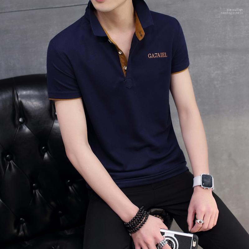 

Men's Polos Men Shirt Short Sleeve 2022 Summer Lapel Thin Casual Trend Letter Male Teenage Boy Tops Navy Blue P08aMen's Men'sMen's Bles22, Gray