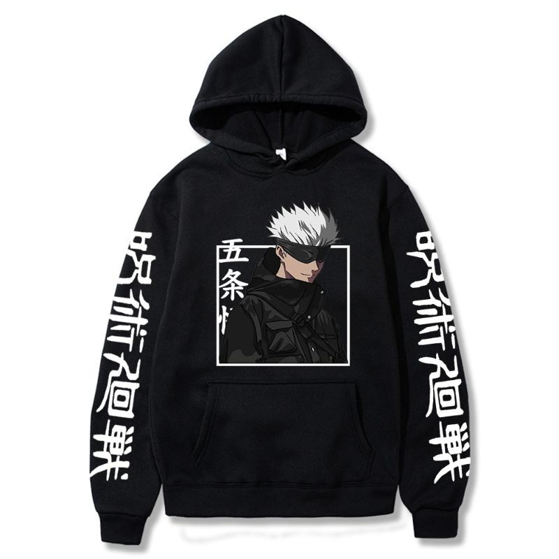 

Men's Hoodies & Sweatshirts Jujutsu Kaisen Cool Sweatshirt Harajuku Print Hoodie Spring Ladies/man StreetwearMen's, Black