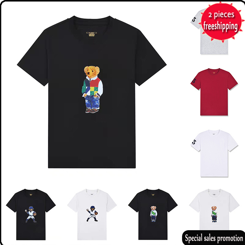 

TOP Tshirts Designers Fashion T Shirts Ralphs Polos Mens Women T-shirts Tees Tops Man S Casual Chest Letter Shirt Luxurys Clothing Sleeve