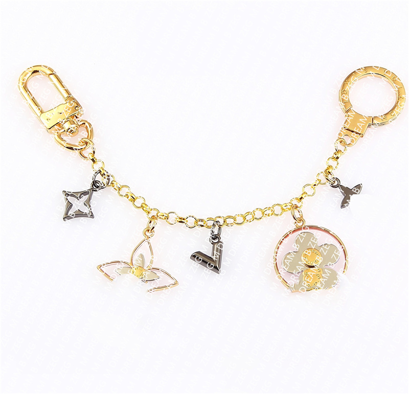

Fashion Designer Old Flower Design Keychain Party Letter L Bag Charm Key Rings For Man Woman Lovers Gift Keyring Keychains Jewelry