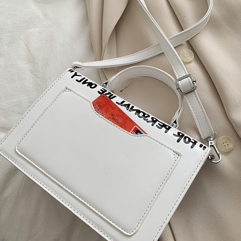 

Designer Bags 2022 Summer New Graffiti Alphabet Arrow Popular Handbag Fashion Versatile One Shoulder Messenger Flip Women's Bag, White