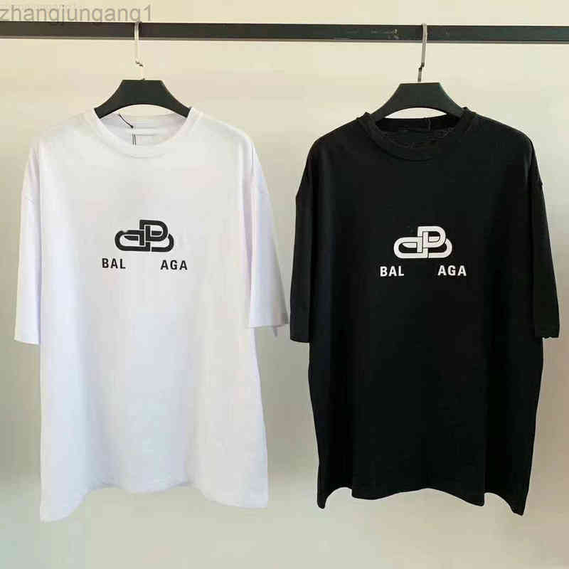 

Designer Spring and Summer New Products Insba Short Balenciga Balancigas Sve Women's Printed Ears of Wheat T-shirt Li Shuang b Pure Cotton Round Neck Male Couple 23SS, No sale