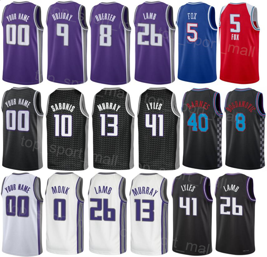 

Screen Print Earned Men Youth Basketball City Keegan Murray Jersey 13 Harrison Barnes 40 DeAaron Fox 5 Davion Mitchell 15 Richaun Holmes 22 Chimezie Metu 7 Team, Blue