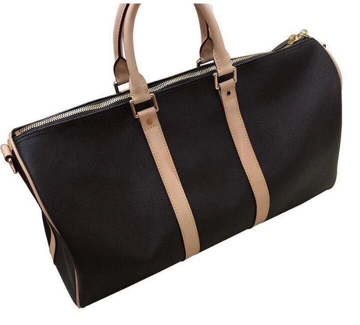 

new Casual Men's Duffel Backpack Outdoor Travel Bag leather Messenger Bags women Luggage bags 55cm lady handbag, Black plaid