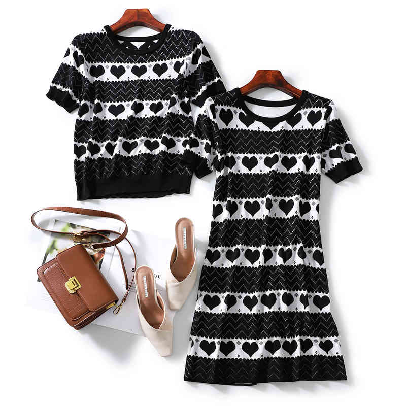 Women's Hoodies Sweatshirts summer love embroidery Tencel short sweater sweet thin Short Sleeve T-Shirt Top Women