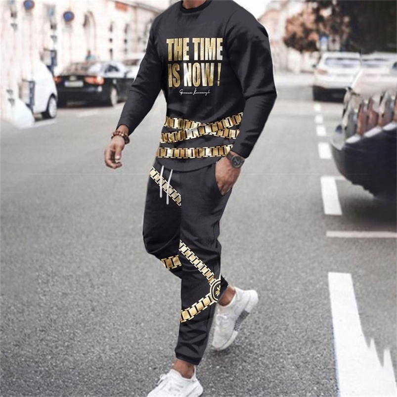 

Men' Tracksuits Men' Clothing Sport Suit T Shirt Long Sleeve Men Pant Trend Tracksuit 2 Piece Set 3D Print Fashion Trousers Pullover Sweatshirt 220826, Tc1084