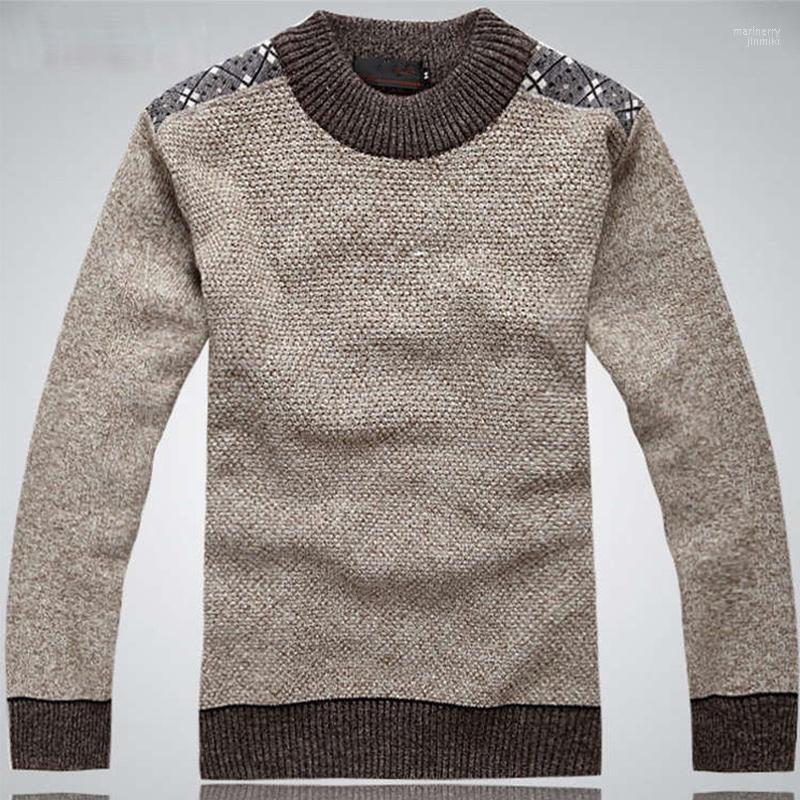 

Winter O-Neck Christmas Sweater Men Casual Pullover 2022 Male Wool Thick Knitted Mens Sweaters And Pullovers Jumper Mari22, Red