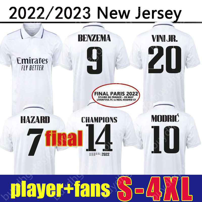 

2022 2023 Benzema Mbappe Big Size S-4xl Soccer t 22 23 Football Shirt Real Madrids Camavinga Alaba Hazard Modric Valverde Camiseta