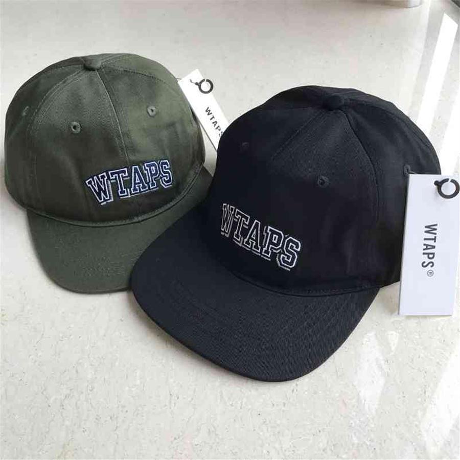 

WTAPS Embroidery Flat Brim Baseball Cap Men Women Dad Hat Hip Hop Trucker Caps Golf Outdoor Adjustable Harajuku Visors 210726206A, Green