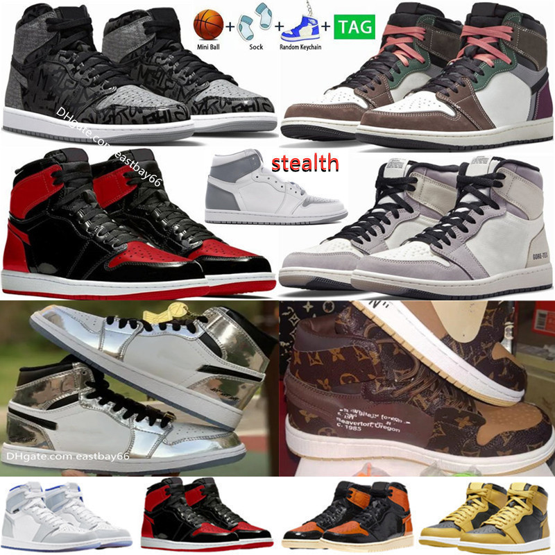 

Newest Basketball Shoes 1s Jumpman 1 Og Pass The Torch Stealth Light Bone Hand Crafted Bred Patent Royal Toe Chicago University Blue Heritage Trainers Sport Sneakers, 1#