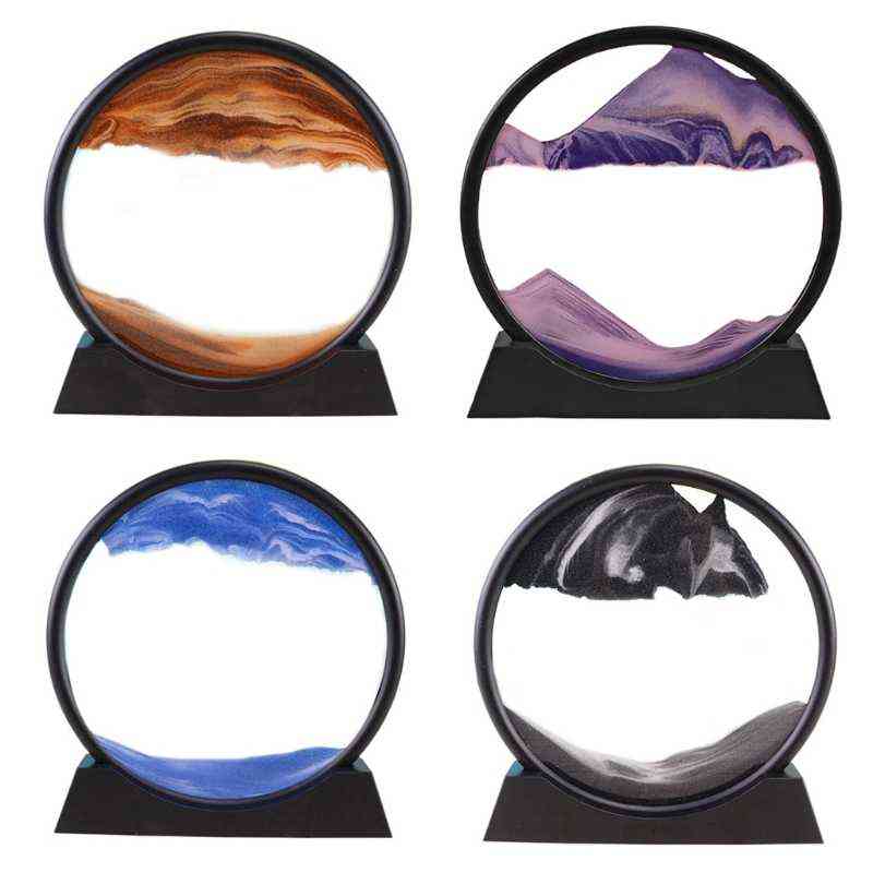 

Wall Flowing Sand Painting 3d Hourglass Moving Sand Art Picture H220408