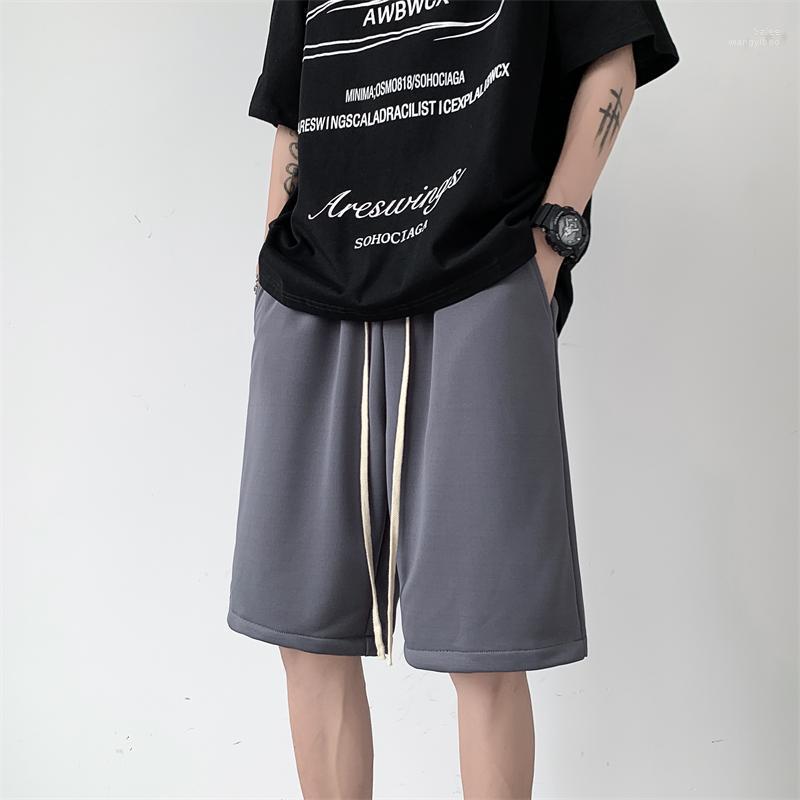 

Men's Shorts Summer Men's Hong Kong Style Woven Small Drawstring Sports Casual Loose Outdoor Daily ShortsMen's, White