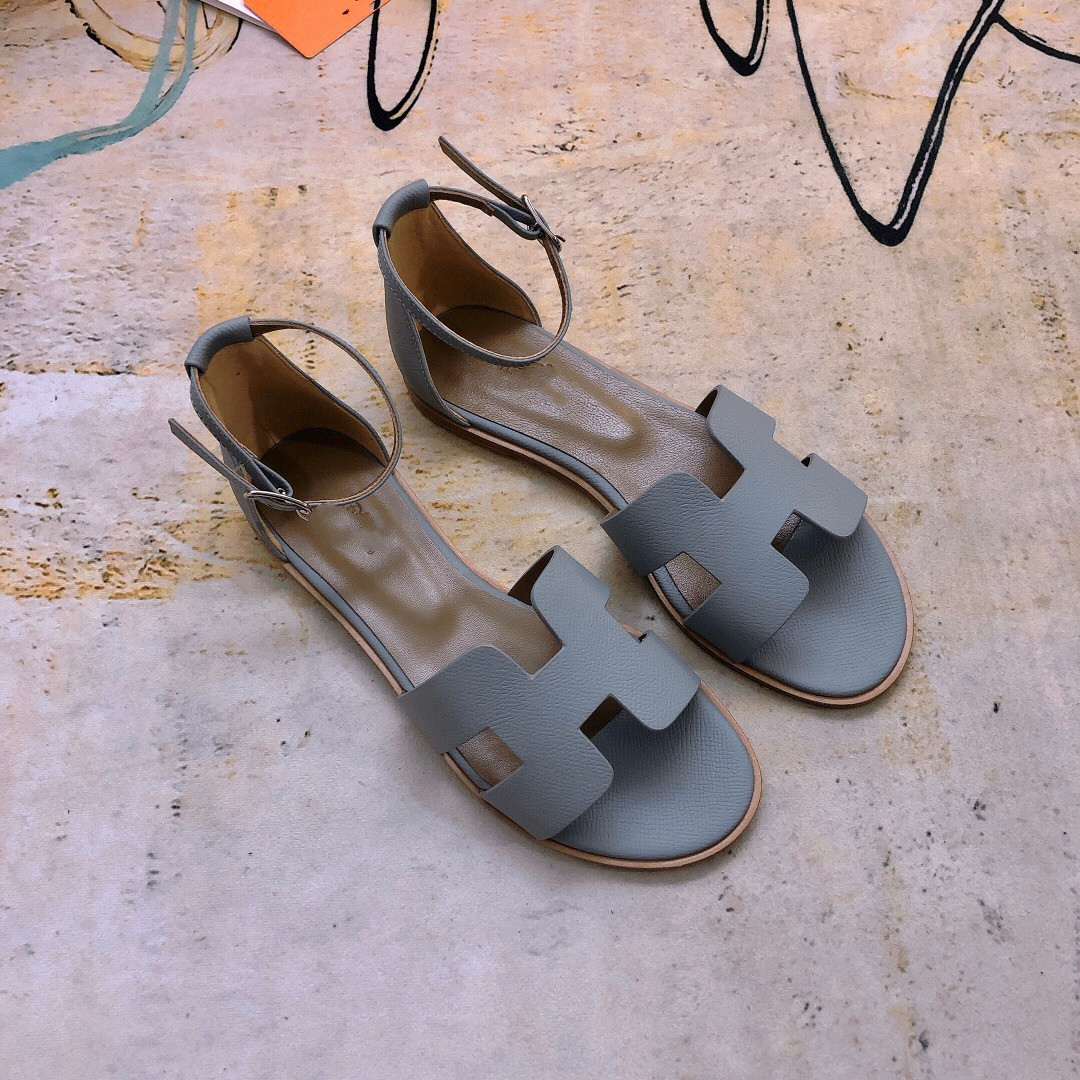 

2021 Designer women sandals ladies luxury genuine leather H slippers flat shoe Oran sandal party wedding shoes with box size 34-42 0313, 08