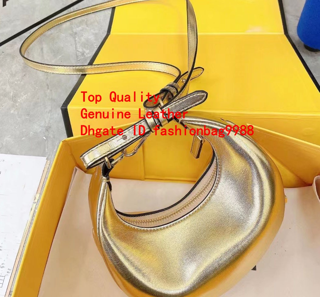 

Genuine Leather Hobos Purse Shoulder Crossbody Bags Hight Gold Color 2022 Women Top Quality Axillary Moon Bag Fashion Lady Mini Small Phone Purses Designer Handbags, Fill price difference