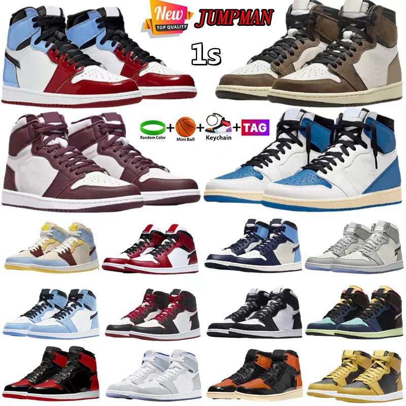 

Jumpman 1 Men Women Basketball shoes UNC Mens OG University blue Fearless Obsidian Top Quality Banned Bred Toe Chicago Sport Sneaker Eur 36-48, 21