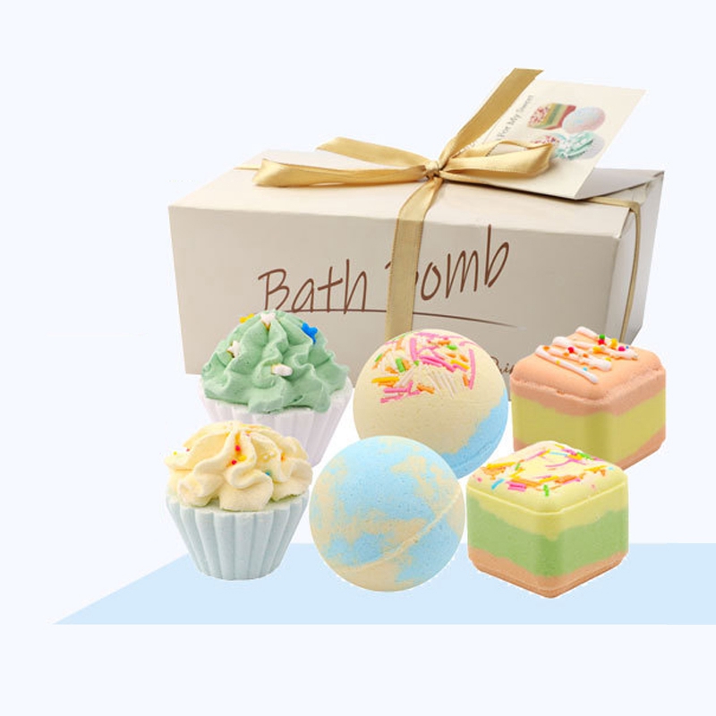 

Cute Cake Shape Bath Bombs Wholesale Handmade Natural Bath Salts Body Spa Fruit Cherry Perfume Shower Gift