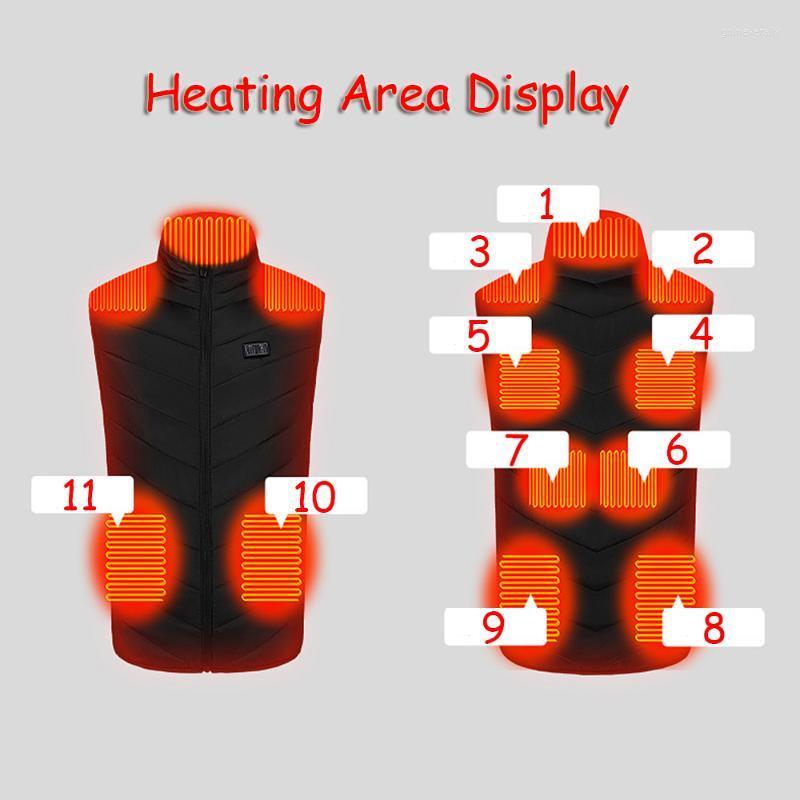 

Men's Vests USB Dual-control Three-speed Thermostat Electric Heated Vest Winter Smart Heating Forest Adventure Jackets Men Women Guin22, 11 area heart black