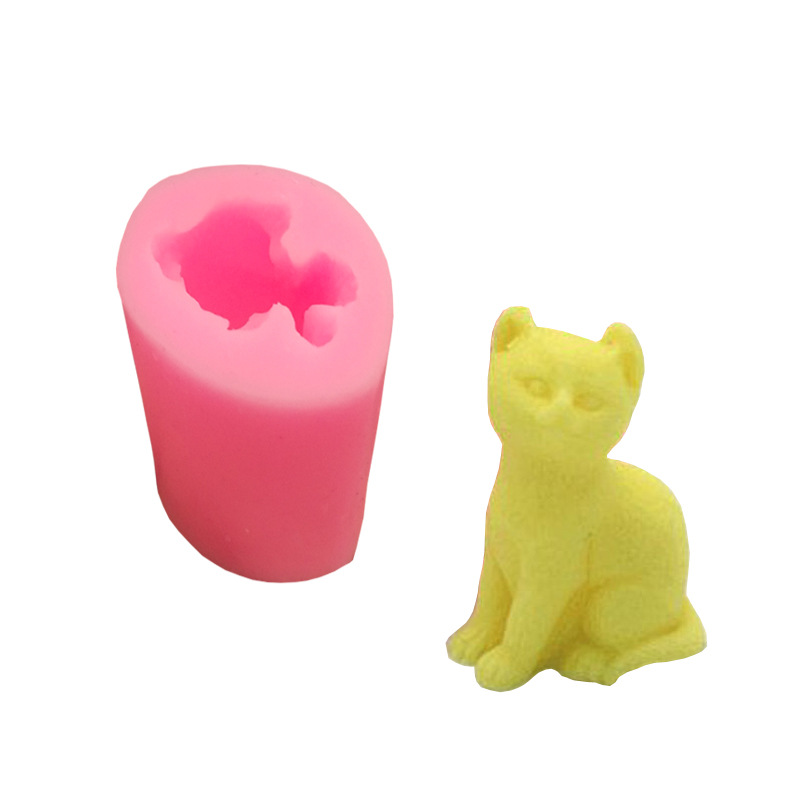 3D Kitten Silicone Mold Diy Baking Chocolate Fondant Cake Handmade Soap Candles Plaster Mold 211947-image-784554216