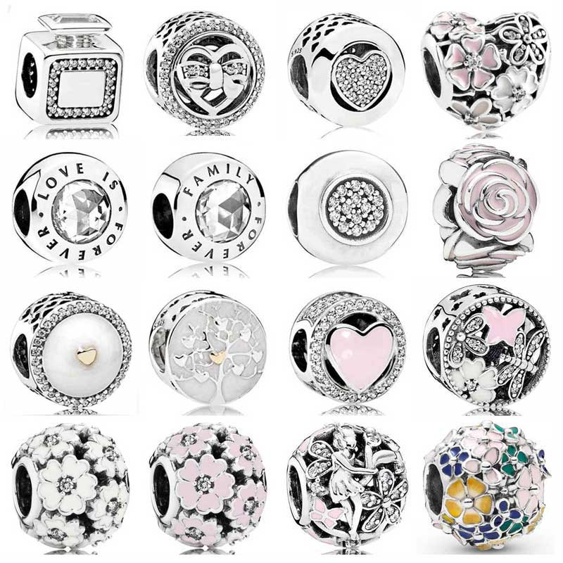925 STERLING SILPS PROBLÈME CHARME Signature Scentré Primrose Meadow Family Love Is Forever Family Tree Perle Perle FIT
