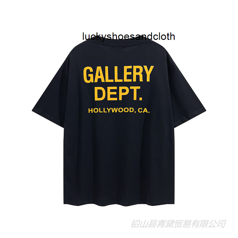 

luxurys designers gallerydept mens t shirts Summer gallary alphabet printing star same round neck cotton short sleeve T-shirt for men and women, Black