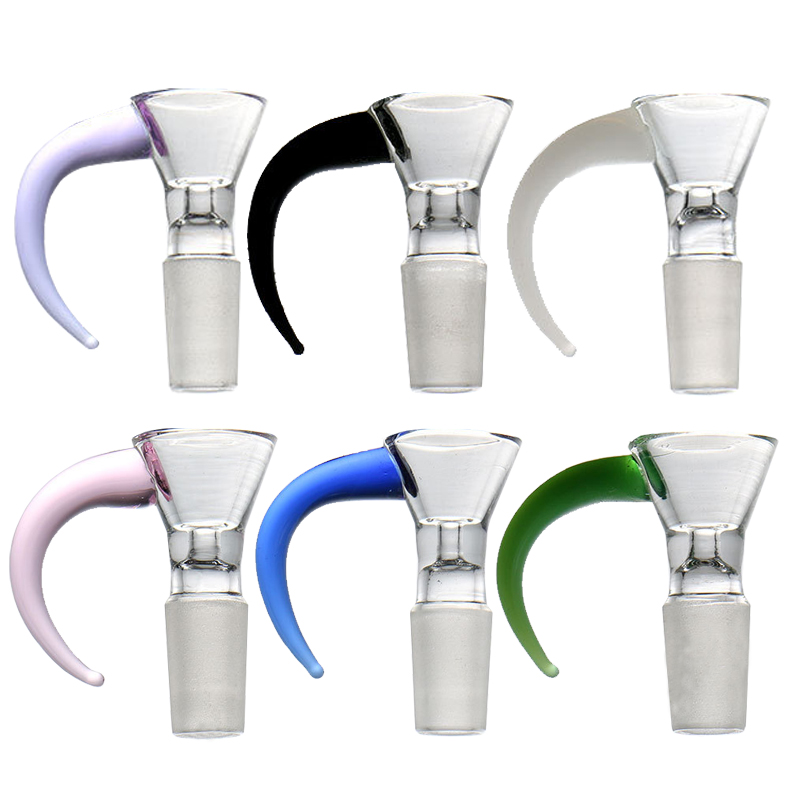 

Bull Horn Smoking Glass Bowls 14mm Slide Thick Bowl Joints For Bongs Hookah Water Pipe Accessories