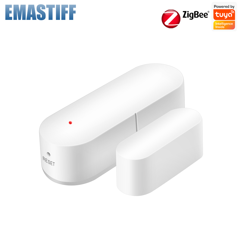 

Tuya Smart ZigBee Door Window Contact Sensor Smart Home Wireless Door Detectors Open/Close APP Remote Alarm work with zigbee hug