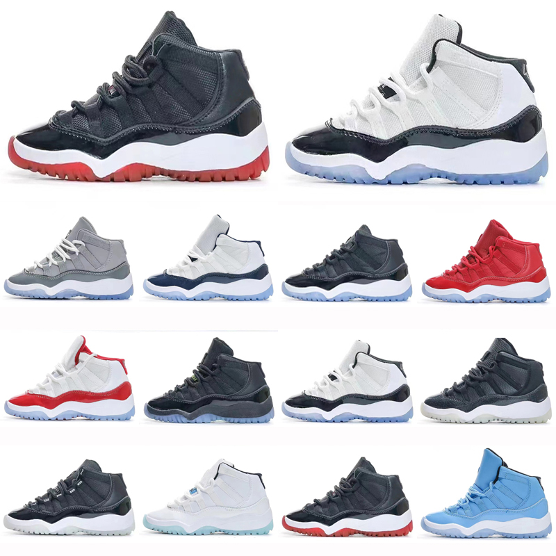 

Bred XI 11S Kids Basketball Shoes Gym Red Cool Grey Cherry Infant & Children toddler Gamma Blue Concord 11 trainers boy girl University Blue sneakers Space Jam, As photo 15