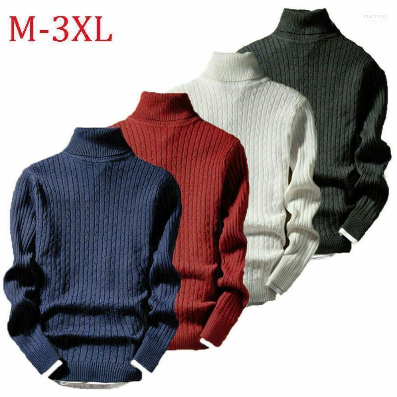

Men's Sweaters Winter Warm High Neck Jumper Sweater Turtleneck Knitwear Stretch Slim Tops Black Pullover Sweaters1 Mari22