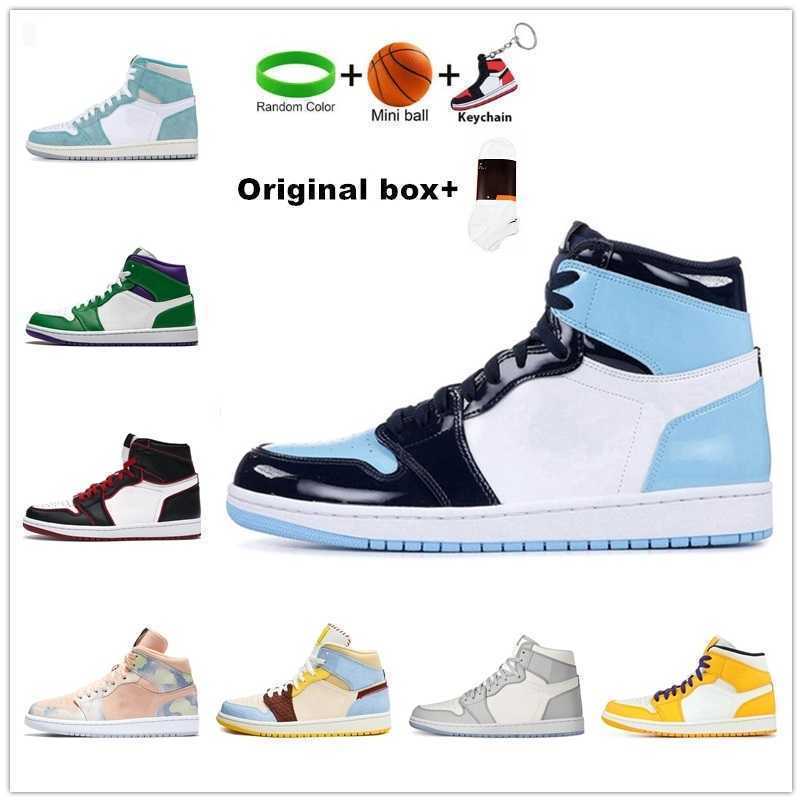 

[]Jumpman 1 Mens Basketball shoes shattered Backboard UNC 1s Gold good 3 Cactus Jack Obsidian Banned Bred Toe Men Women Sneakers, 12