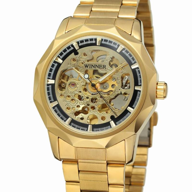 

Wristwatches Automatic Mens Watches Top Brand Mechanical Tourbillon Wrist Watch Waterproof Business Stainless Steel Sport WatchesWristwatche, Silver