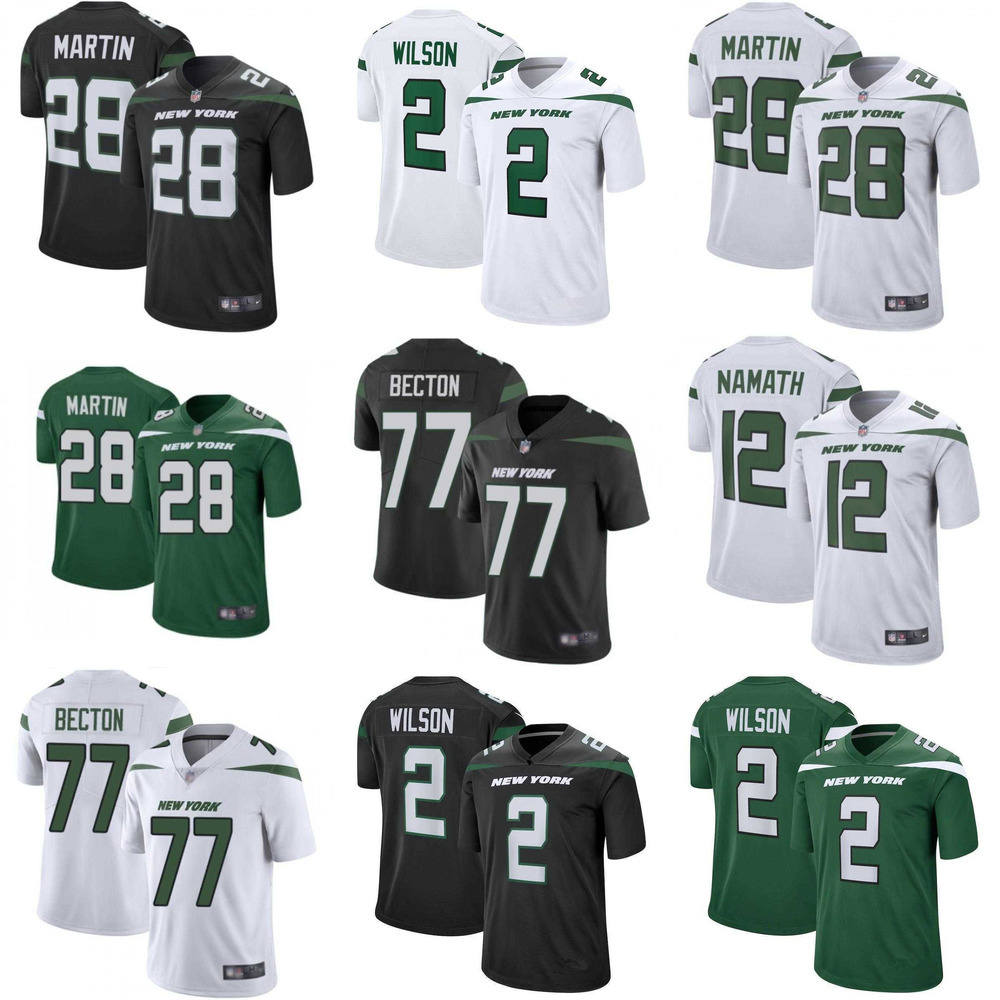 

Men women Youth New York''Jets''Jersey 2 Zach Wilson 77 Mekhi Becton 12 Joe Namath 28 Curtis Martin Football Jerseys, Color