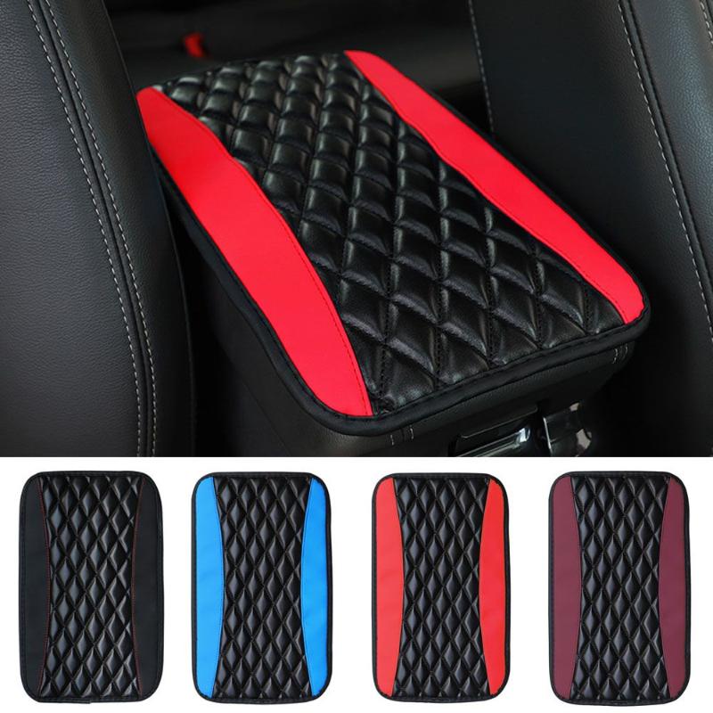 

Car Seat Covers Leather Armrest Pad Universal Arm Rest Cover Console Box Mat Interior Waterproof Auto Armrests Storage Mats Accessories