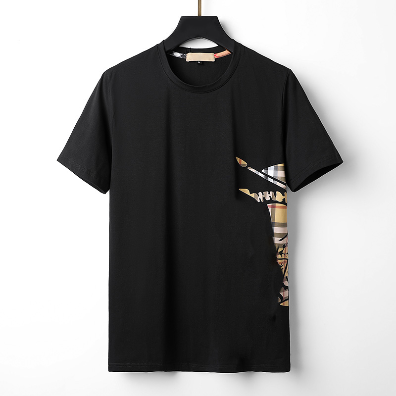 Top Mens T-shirt Designer Tshirt Man European et American Embroderie Loose Crewneck Short à manches T-T-TEES MENS Men Tshirts Luxe Casual -77